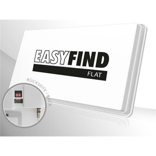 EasyFind Flat Home (Micro/Selfsat) Flachantenne mit integriertem Satfinder Easyfind2 und Halterungssatz