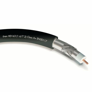 ren HD 163 (1,6/7,2/10,0) Koaxkabel (Voll-Kupfer / UV-bestndig schwarz fr Aueneinsatz + lange Kabelwege)