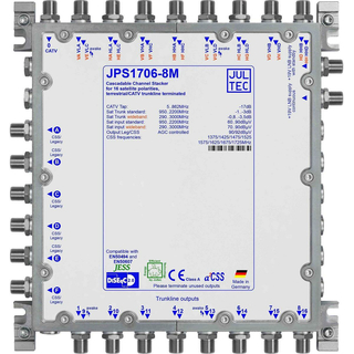 Jultec JPS1706-8T/M JESS EN50607 Einkabelumsetzer fr 4 Satelliten (6x8 UBs/IDs/Umsetzungen)