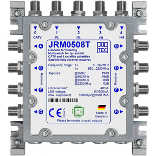 Jultec JRM0508T - Vormontage auf Lochblechplatte mit Potentialausgleich (mit berspannungsschutz)