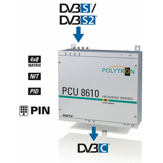 Fix und Fertig Vormontage-/Programmierung - Polytron PCU8610/8620) 8x DVB-S/S2 Transponder in DVB-C oder DVB-T - Ersatz fr alte PAL-Kopfstation/Kanalaufbereitung