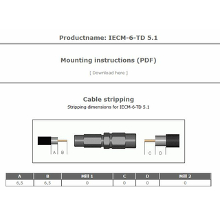 Cabelcon IECM-56-CX3 5.1 - blau- IEC-Kompressionsstecker fr RG6 (7mm) Koaxkabel (wasserdicht)