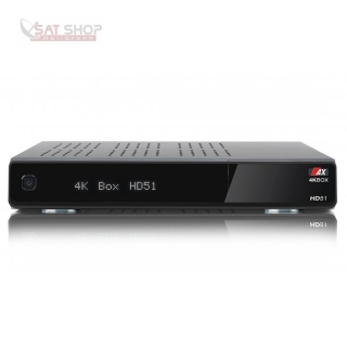 AX 4K-Box HD51 (UHD / 2160p) Linux E Receiver mit 1x DVB-S2X + 1x DVB-C/T2 Tuner (h.265)