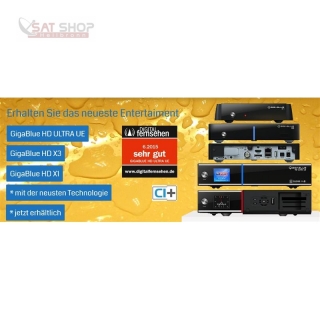 GigaBlue HD Quad Plus schwarz 2x DVB-S2 Tuner 2000GB 2.5 Festplatte