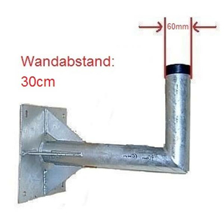 Wandhalter 30/40/55/60cm Wandabstand (60mm Mastdurchmesser fr z.B. Wavefrontier T90)