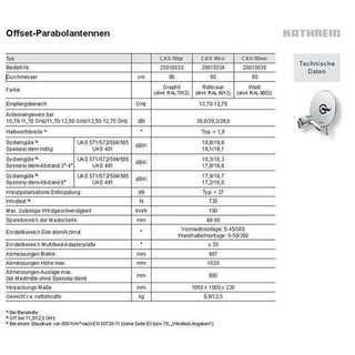 Kathrein CAS 90 Offset-Parabolantenne (graphit/hellgrau/rot)