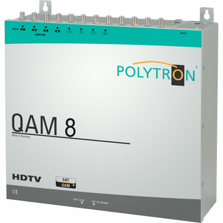 Kopfstation POLYTRON QAM 8 EM fr 8 Transponder auf 12 DVB-C Transponder (DVB-S/S2 Umsetzung QPSK-QAM auf DVB-C)