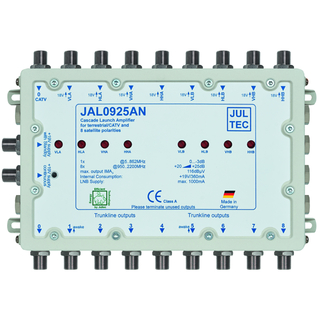 Jultec JAL0925AN Kaskadenstartverstrker 25dB mit Netzteil (Amplifier Launch 8-fach)