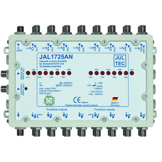 Jultec JAL1725AN Kaskadenstartverstrker 25dB mit Netzteil (Amplifier Launch 16-fach)