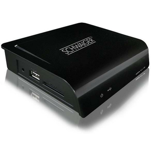 Schwaiger DSR41IP Full HDTV Media-Player/Receiver fr SAT>IP (DC-IN, Internet, HDMI, IR Empfnger, CVBS (A/V), S/PDIF, USB)