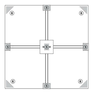 Herkules Balkonstnder/ Plattenstnder fr 1-4 Gehwegplatte (feuerverzinkt oder Edelstahl / 90cm Lnge)