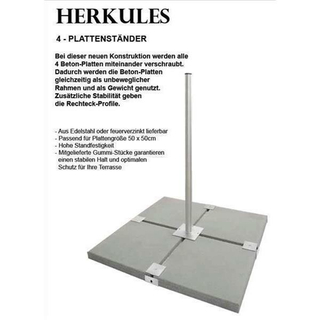 Herkules Balkonstnder/ Plattenstnder fr 1-4 Gehwegplatte (feuerverzinkt oder Edelstahl / 90cm Lnge)