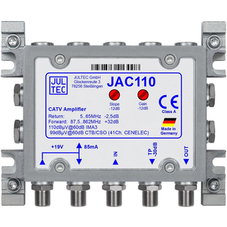 Jultec JAC110 terrestrischer Verstrker (DVB-C/DVB-T/DVB-T2/UKW/DAB+/CATV)