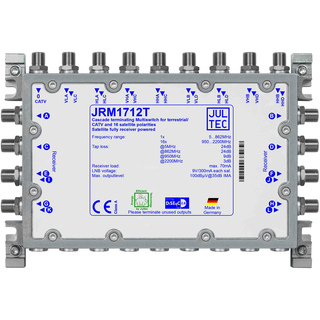 Jultec JRM1712T Multischalter 17/12 fr 4 Satelliten - voll receivergespeist ohne Stromanschluss