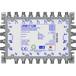 Jultec JRM1712M Multischalter 17/12 fr 4 Satelliten - voll receivergespeist ohne Stromanschluss (Kaskade)