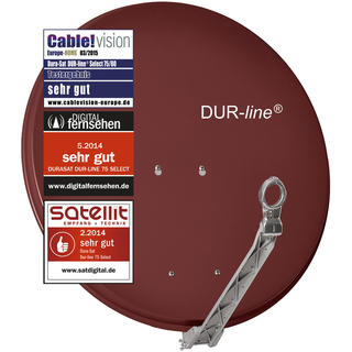 Dur-Line 75/80 Select Vollaluminium-Spiegel (ziegelrot)