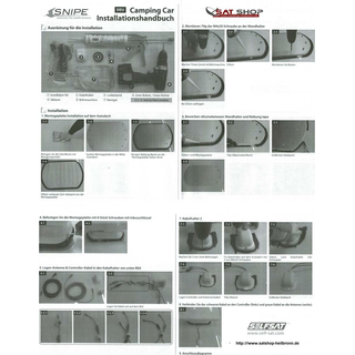 Selfsat Snipe Montageplatte incl. Montagezubehr (fr V1, V2/2R, V3/3R, V4, Platinum und Snipe Air)