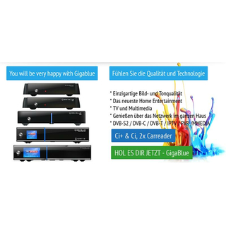 GigaBlue HD Quad Plus wei 2x DVB-S2 + 2x DVB-C/T2 Tuner 2000GB 2.5 Festplatte