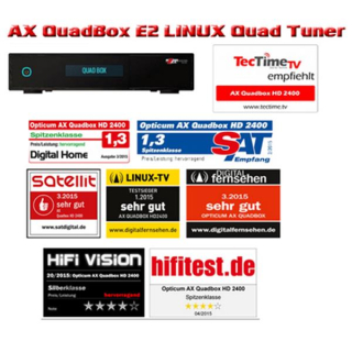 Opticum AX Quadbox HD 2400 4x DVB-C Tuner 1000GB 2.5" Festplatte