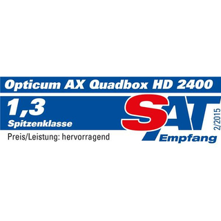 Opticum AX Quadbox HD 2400 1x DVB-S2 + 3x DVB-C Tuner 2000GB 2.5 Festplatte