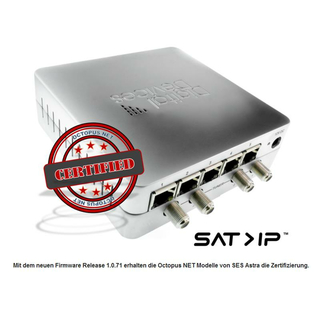 Digital Devices Octopus NET V2 S2/4 - SAT>IP Netzwerktuner (4x DVB-S2 Tuner + Twin-CI Untersttzung)