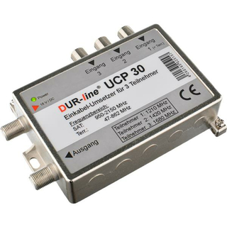 Dur-Line UCP 30 Einkabel-Lsung (3 Teilnehmer an einem Koaxkabel / Unicable MiniRouter / mit Netzteil)