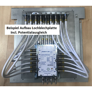 Schaltschrank + Lochblechplatte 40x40cm mit Potentialausgleich-Aufbau (incl. Dienstleistung)