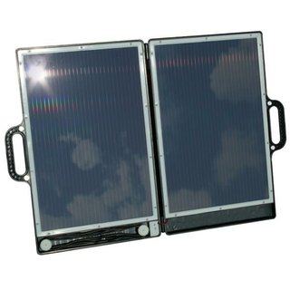 Solarpanel Ladegert 12V/13W (faltbar im Transportkoffer mit verschiedenen Anschlusskabeln)