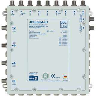 Jultec JPS0904-6M/T/TN Unicable-Multischalter (2 Satelliten - 4 Ausgnge mit je 6 Umsetzungen)