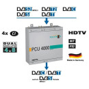 Polytron PCU 4141 Kopfstellen-Basiseinheit mit 4 Triple Tunern (Umsetzung 4x DVB-S/S2/C/T Transponder auf DVB-S) mit 4x CI