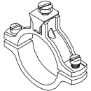 Erdungslasche Obo-Bettermann Typ 950 42/48/60mm für Antennenmast (Erdung/Potentialausgleich)