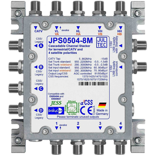 Jultec JPS0504-8M/T Unicable-Multischalter (4x8 UBs/IDs/Umsetzungen)