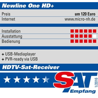 NewLine ONE HD+ (HD+ Karte fr 6 Monate inclusive)