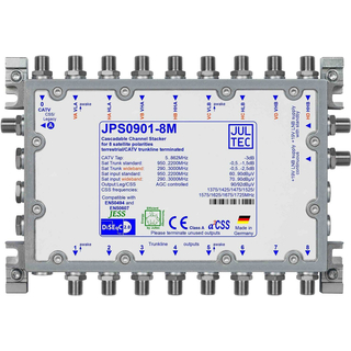 Jultec JPS0901-8T/M Unicable EN50494 Einkabelumsetzer fr 2 Satelliten (8 UBs/IDs/Umsetzungen)