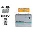 Polytron PCU 8100 (8112/8122) Kompakt-Kopfstellen 8x Triple Tunern (Umsetzung 8x DVB-S/S2/C/T/T2 Transponder in DVB-C oder DVB-T) mit 4x CI