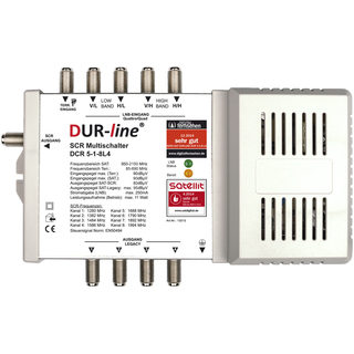 Dur-Line DCR 5-1-8L4 V2 Unicable Einkabel Multischalter (fr 1x8 Unicable + 4 Legacy Teilnehmer)