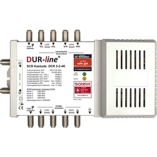 Dur-Line DCR 5-2-4K V2 Unicable Einkabel Multischalter (fr 2x4 Unicable + Kaskadenausgnge)