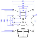 Dur-Line WHTV 03 TV-Wandhalter mit 3-fach Gelenk neig- und schwenkbar (10-32" / 25-82cm / 30kg max. / VESA universal)