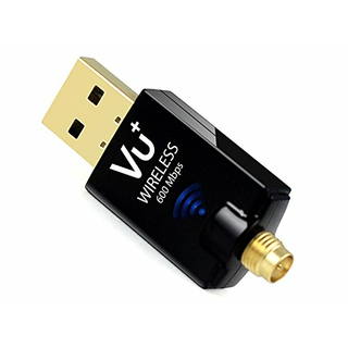 VU+ Dual-Band USB 2.0 WLAN (wireless) 600 Mbps Adapter inkl. Antenne (2.4 / 5.0 GHz)