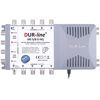Multischalter DUR-LINE 5/8 G-HQ mit Netzteil + 22khz Generator (Quad-LNB-tauglich)