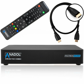Anadol MULTIBOX 4K UHD E2 Linux Receiver DVB-S2 + DVB-C/T2 Tuner