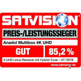 Anadol MULTIBOX 4K UHD E2 Linux (mit WLAN USB-Stick)