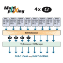 Polytron PXU 848 C/T Multiplexing Kompakt-Kopfstellen 8x Triple Tunern (Umsetzung 8x DVB-S/S2/C/T/T2 Transponder in DVB-C oder DVB-T) mit 4x CI