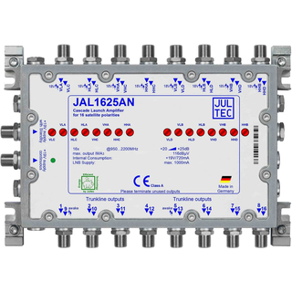 Jultec JAL1625AN Kaskadenstartverstrker 25dB mit Netzteil (Amplifier Launch 16-fach)