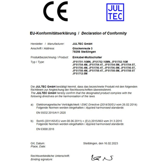 Jultec JPS1708-8T JESS EN50607 Einkabelumsetzer fr 4 Satelliten (8x8 UBs/IDs/Umsetzungen)