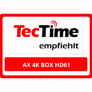 AX 4K-Box HD61 (UHD / 2160p) Linux E Receiver mit 1x DVB-S2X + 1x DVB-C/T2 Tuner (h.265)