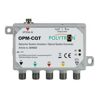 Polytron OPM-CQT Quattro Rckumsetzer (optisches Fibre LNB Umsetzer - Virtual Abschlusseinheit)