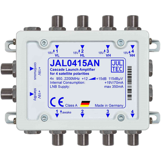 Jultec JAL0415AN Kaskadenstartverstrker 15db mit Netzteil (Amplifier Launch 4-fach)