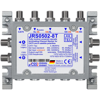 Jultec JRS0502-8M/T/X - Unicable Multischalter (2x8 UBs/IDs/Umsetzungen- aCSS2 Technologie)