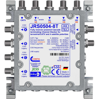 Jultec JRS0504-8T - Unicable Multischalter (4x8 UBs/IDs/Umsetzungen- aCSS2 Technologie)